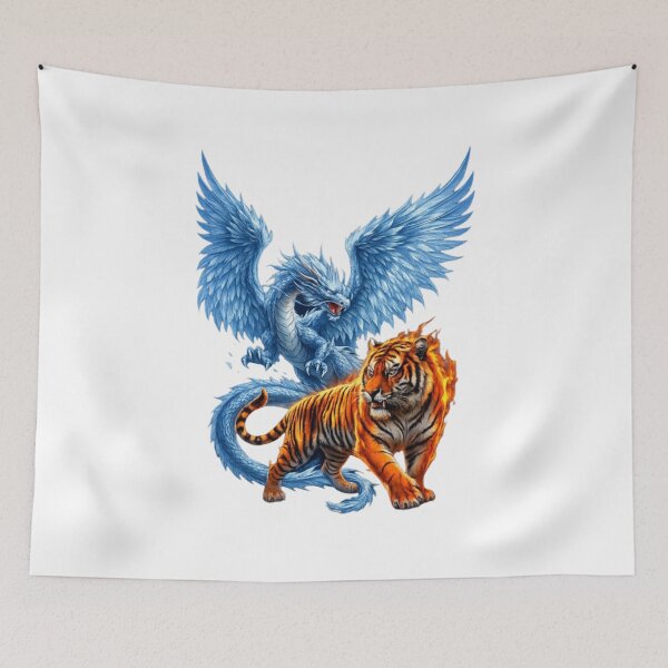 Item preview, Yin Yang Ice Dragon and Fire Tiger T-Shirt. designed and sold by IMOBILYARI.