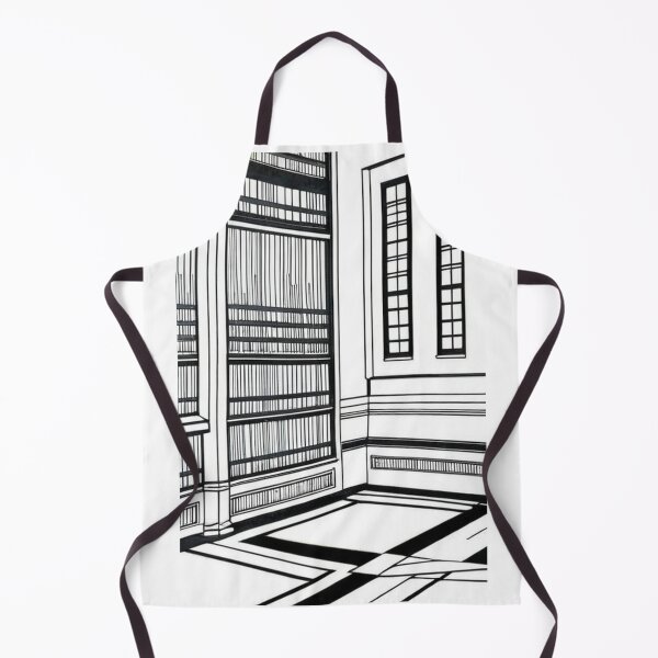 Item preview, Architecture - Art Deco Library, Minimalist black and white graphic designed and sold by Reverso-Design.