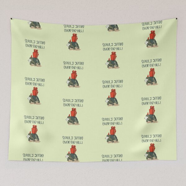 Item preview, Slowly Gettin’ Over-the-Hill! (on Lt. Green) designed and sold by PawsitiveMum3.