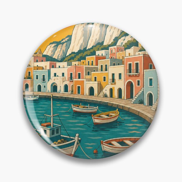 Item preview, Ponza Italy Travel Souvenir - Retro Illustration designed and sold by VisualArtsOasis.