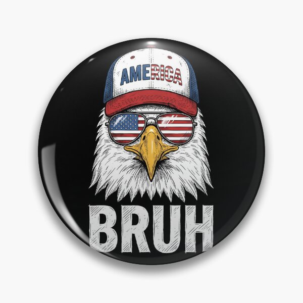 Item preview, Bruh America Funny Patriotic Bald Eagle Shirt designed and sold by TeNovaStudio.