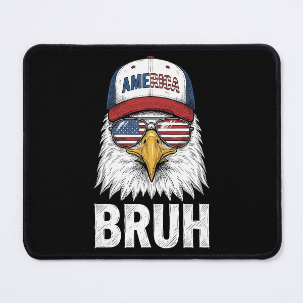 Item preview, Bruh America Funny Patriotic Bald Eagle Shirt designed and sold by TeNovaStudio.