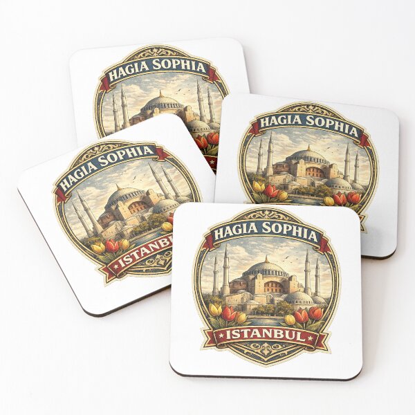Item preview, Hagia Sophia Istanbul Vintage Travel Badge | Retro Turkey Souvenir Sticker designed and sold by DreamPaw Studio.