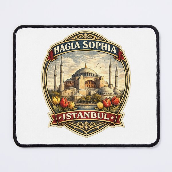 Item preview, Hagia Sophia Istanbul Vintage Travel Badge | Retro Turkey Souvenir Sticker designed and sold by DreamPaw Studio.