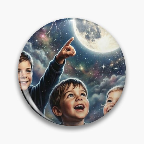 Item preview, 3 kids watch the moon designed and sold by Tws-Tees.