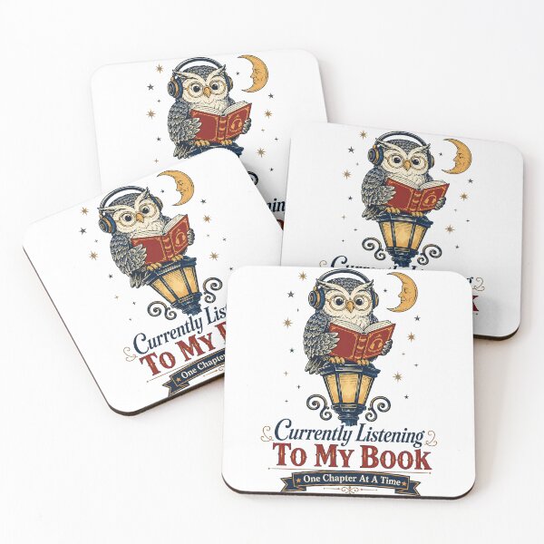 Item preview, Currently Listening to My Book Owl Audiobook Reader Design designed and sold by Passionread.