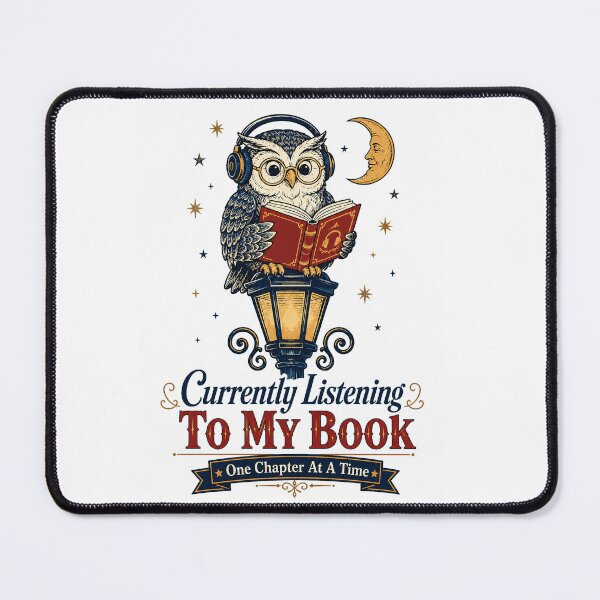 Item preview, Currently Listening to My Book Owl Audiobook Reader Design designed and sold by Passionread.