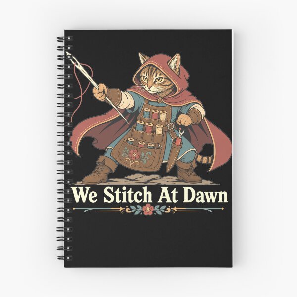 Item preview, We Stitch At Dawn Funny Sewing Quilting Cat Quilter Sewer designed and sold by clothesy7.