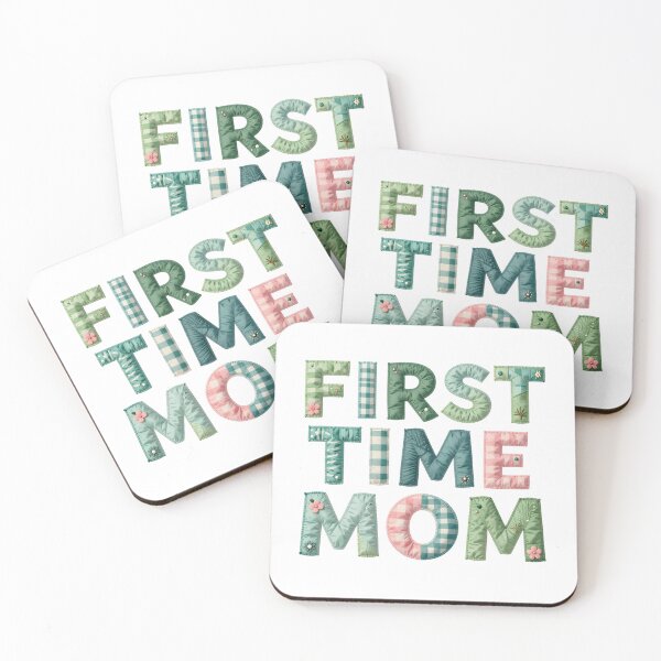 Item preview, FIRST TIME MOM - IN FAUX LETTERING designed and sold by AlexOBrienArt.