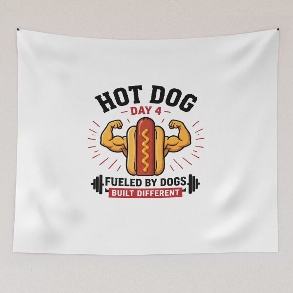 Item preview, hot dog day food humour designed and sold by  Mudikeys.