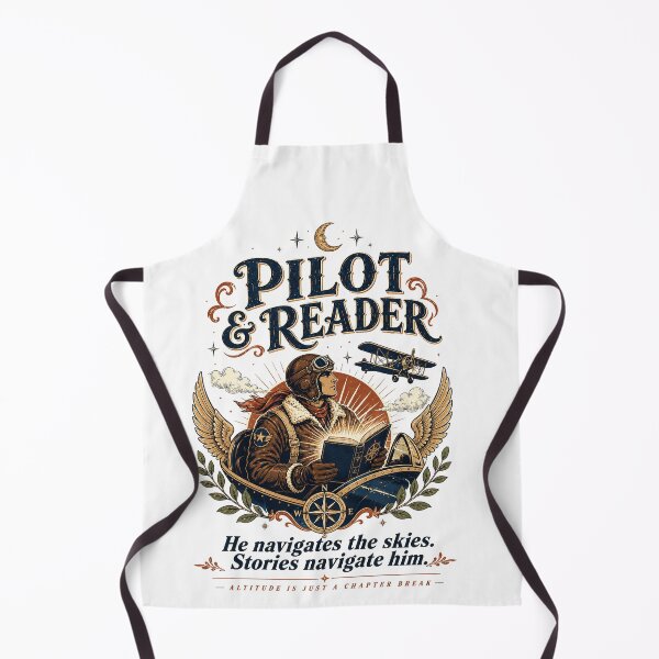 Artikelvorschau, Pilot and Reader Boho Book Lover Design for Aviation Readers entworfen und verkauft von Passionread.