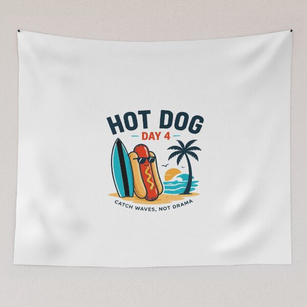 Item preview,  hot dog day food humour designed and sold by  Mudikeys.