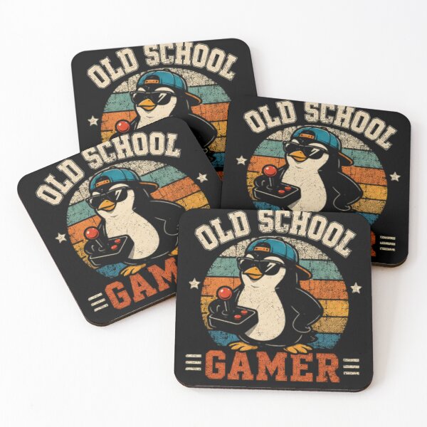 Item preview, Penguin Gamer Vintage Retro Arcade T-Shirt | Old School Gamer Penguin designed and sold by Stammstamp.