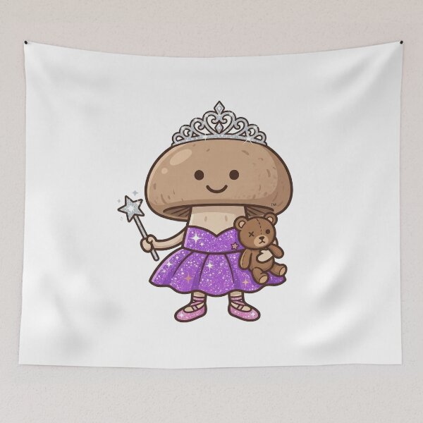Item preview, Mushroom Princess — Cute Kawaii Mushroom Princess Food Art | Conditioned For Kindness designed and sold by monolithstudio.