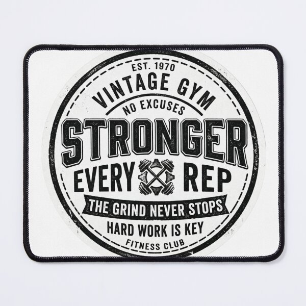 Item preview, GYM Quote Stronger Every REP designed and sold by ArtisticShape.
