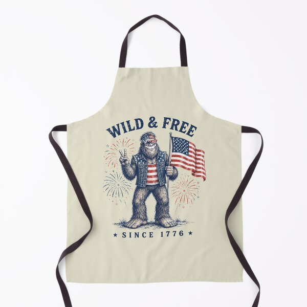 Item preview, Funny Patriotic Bigfoot Wild and Free Since 1776 designed and sold by NicowrmSArt.
