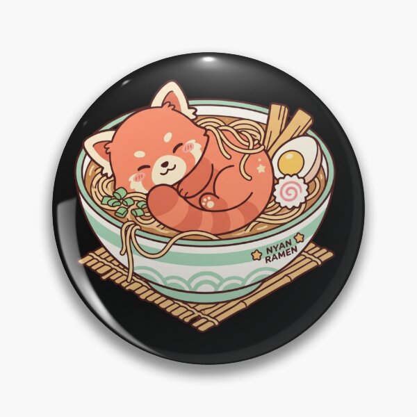 Aperçu de l'œuvre Bol de ramen Nyan Panda roux confortable créée et vendue par MagsMarC.