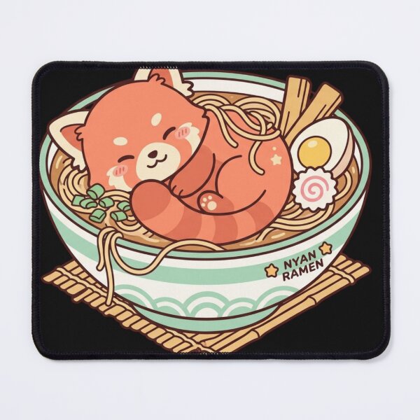 Item preview, Cozy Red Panda Nyan Ramen Bowl designed and sold by MagsMarC.