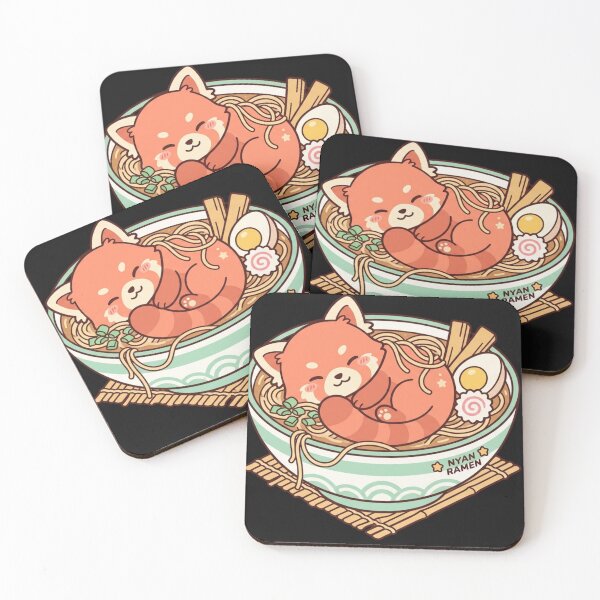 Item preview, Cozy Red Panda Nyan Ramen Bowl designed and sold by MagsMarC.