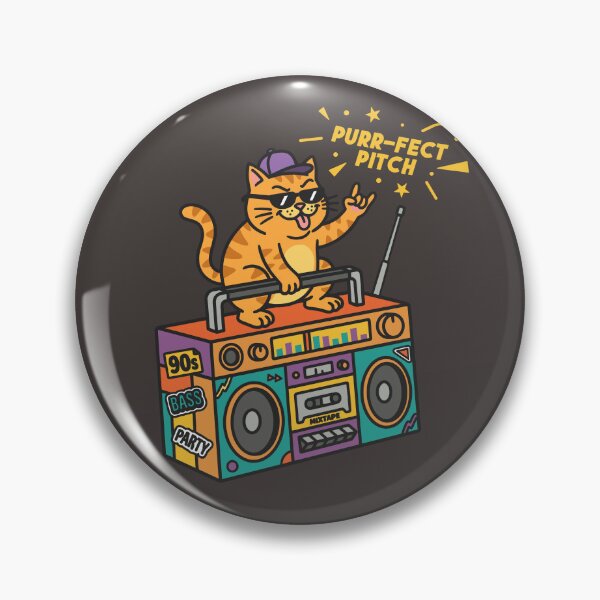 Item preview, Retro Boombox Cat Vintage 90s Cartoon For Music Cat Lover designed and sold by roarsomethings.