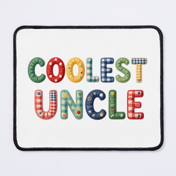 Item preview, COOLEST UNCLE - IN COLORFUL FAUX LETTERING designed and sold by AlexOBrienArt.