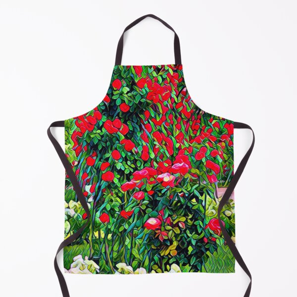 Item preview, Abstract Impressionist Red Rose Bush Garden Digital Art designed and sold by BalkanBloom.
