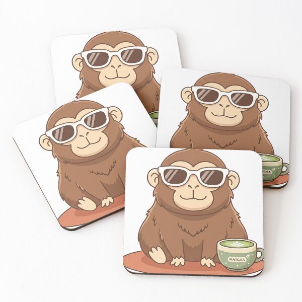 Item preview, Monkey Sunglasses Matcha Latte Aesthetic designed and sold by The Cozy Chapter.