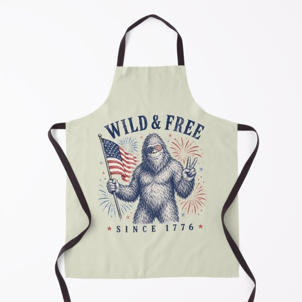Item preview, Funny Patriotic Bigfoot Wild and Free Since 1776 2 designed and sold by NicowrmSArt.