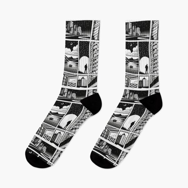 Item preview, Architecture - Graphic Novel Style Panel Grid, Urban Black and White Aesthetic designed and sold by Reverso-Design.