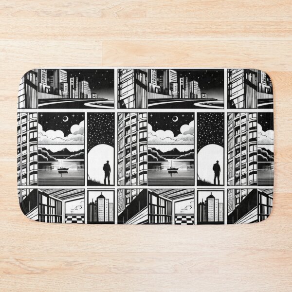 Item preview, Architecture - Graphic Novel Style Panel Grid, Urban Black and White Aesthetic designed and sold by Reverso-Design.