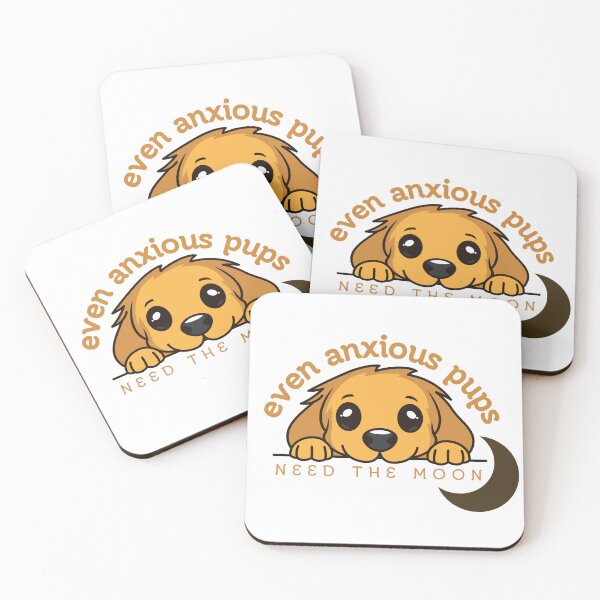 Item preview, Even Anxious Pups Need The Moon designed and sold by Pine & Pixels.