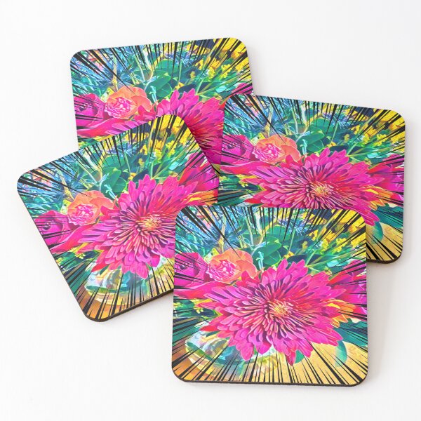 Item preview, Pop Art Magenta Chrysanthemum Explosion Digital Illustration designed and sold by BalkanBloom.