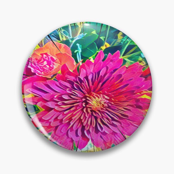 Item preview, Pop Art Magenta Chrysanthemum Explosion Digital Illustration designed and sold by BalkanBloom.