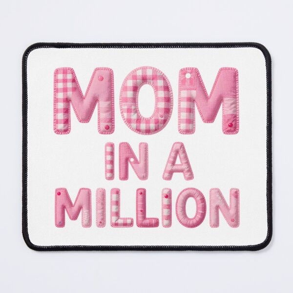 Item preview, MOM IN A MILLION - IN PINK FAUX LETTERING designed and sold by AlexOBrienArt.