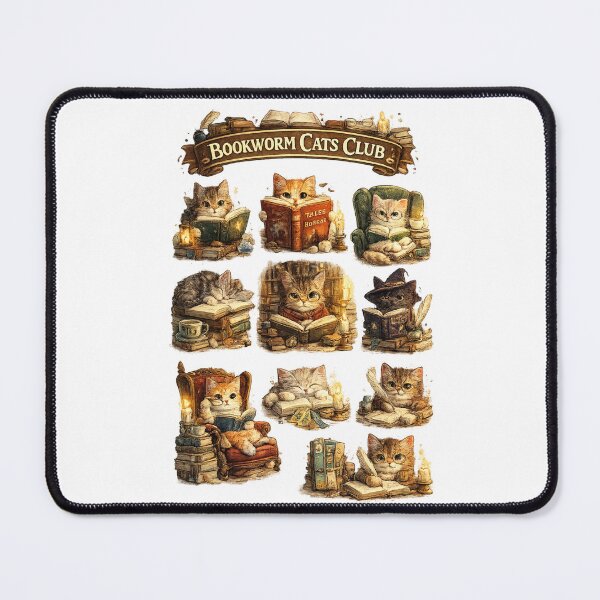 Item preview, Bookworm Cats Club | Cute Reading Cats designed and sold by GokuCreative .
