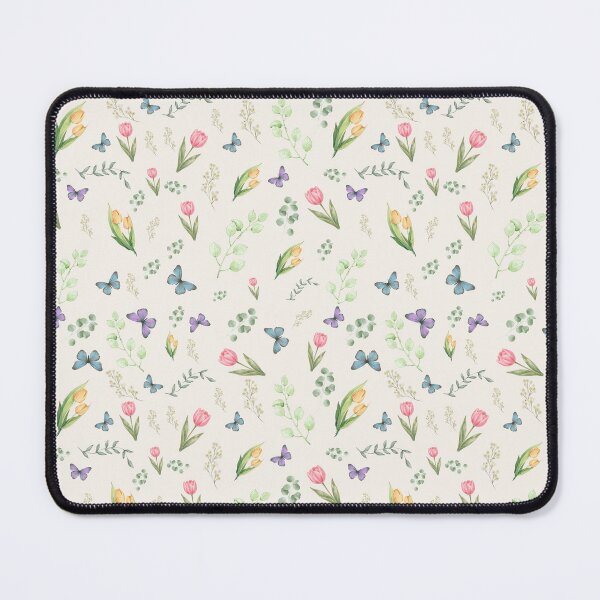 Item preview, Cream Tulip Garden Watercolor Floral Pattern designed and sold by Formvia Studio.