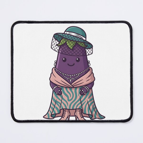 Item preview, Madame Aubergine — Cute Sophisticated Eggplant Kawaii Food Art | Conditioned For Kindness designed and sold by monolithstudio.