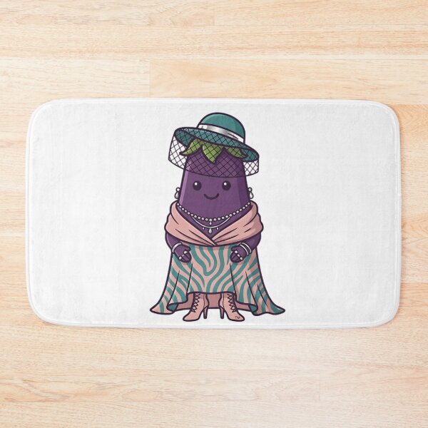 Item preview, Madame Aubergine — Cute Sophisticated Eggplant Kawaii Food Art | Conditioned For Kindness designed and sold by monolithstudio.