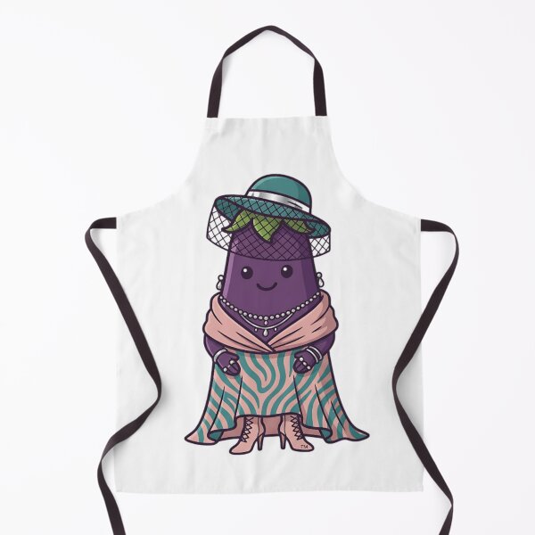 Item preview, Madame Aubergine — Cute Sophisticated Eggplant Kawaii Food Art | Conditioned For Kindness designed and sold by monolithstudio.