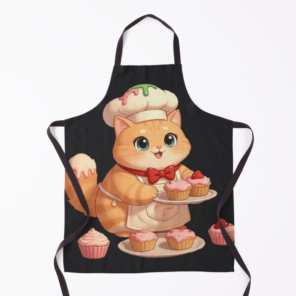 Item preview, Cute Baker Cat Cupcake Design designed and sold by Moody Vibes Studio.