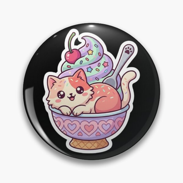 Item preview, Cute Kawaii Ice Cream Cat Sundae designed and sold by MagsMarC.