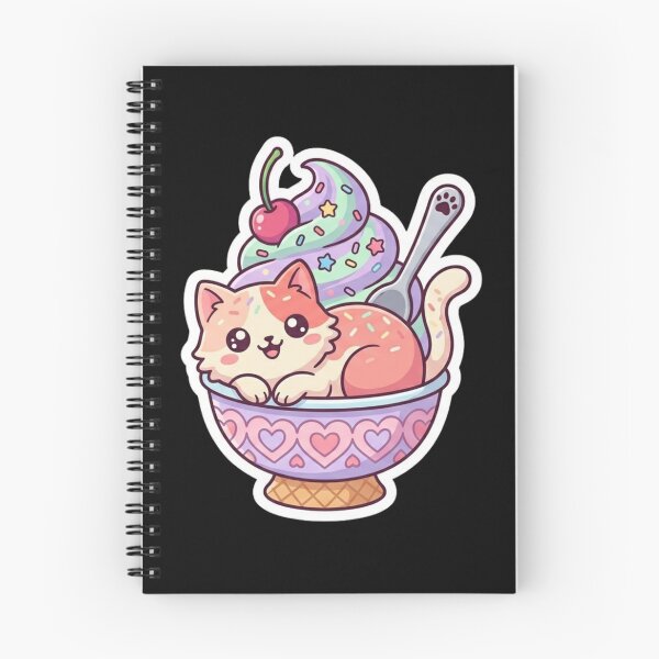 Item preview, Cute Kawaii Ice Cream Cat Sundae designed and sold by MagsMarC.