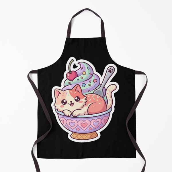 Item preview, Cute Kawaii Ice Cream Cat Sundae designed and sold by MagsMarC.