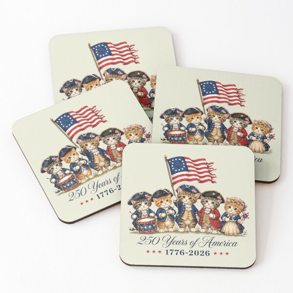 Item preview, Funny 250 Years of America Cats designed and sold by NicowrmSArt.
