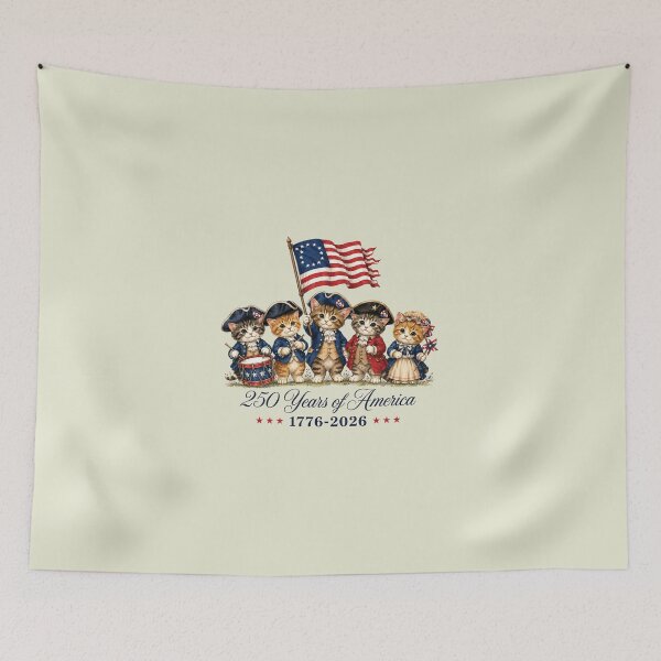 Item preview, Funny 250 Years of America Cats designed and sold by NicowrmSArt.