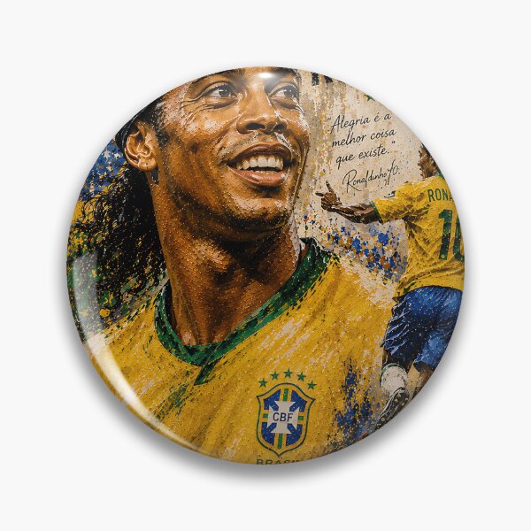 Item preview, Ronaldinho Magic | Brazilian Football Legend Portrait designed and sold by ArtistrySky.