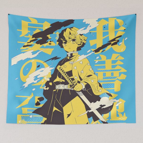 Item preview, Duotone Zenitsu Blue Lime Berry  designed and sold by AnimeArsenalPrints.