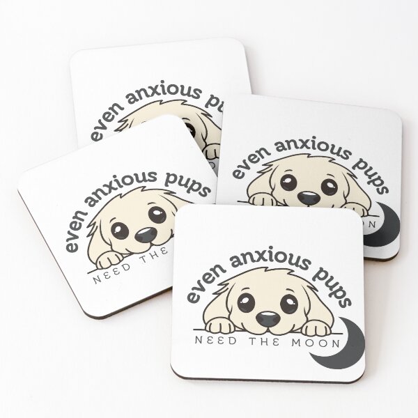 Item preview, Even Anxious Pups Need The Moon designed and sold by Pine & Pixels.