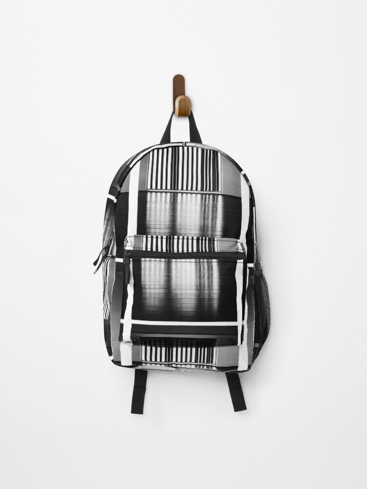 Thumbnail 1 von 3, Rucksack, Architecture - Minimalist Interior, Geometric Abstraction in Black and White designt und verkauft von Reverso-Design.