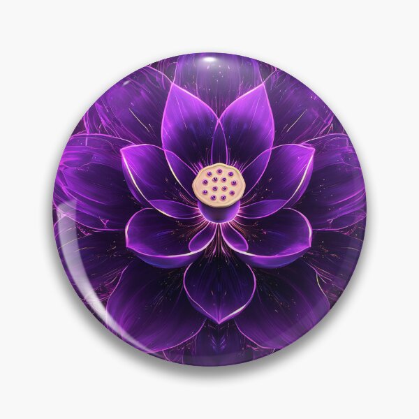 Item preview, Celestial neon lotus flower illustration designed and sold by Checho30.
